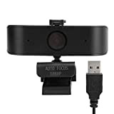PUSOKEI Webcam con Microfono, Videocamera per Computer USB Full HD 1080P, Videocamera per PC Desktop Portatile, Plug And Play, per ...