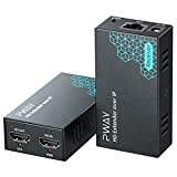 PW-DT236 Extender HDMI su IP 150m/492ft 150m Trasmissione Tramite Cavo di Rete Cat5e / 6/7/8 Supporto Loopout Locale e Trasmissione ...