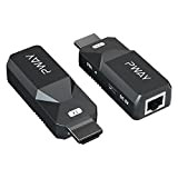 PW-HT238P Mini HDMI Extender 50m/165ft Lossless Transmission Over Single Cat5e/6 Full HD 1080P Support 3D EDID One Power Supply(NO Need ...