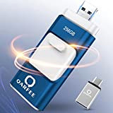 QARFEE Chiavetta USB C 256GB USB 3.0,Chiave USB Type C con iOS/Android/USB C/Micro USB/Tipo C Porta,Flash Drive 4 in 1 ...