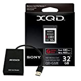 QDG32E-R-20USB - Scheda di memoria flash XQD ad alta velocità serie G da 32 GB con lettore USB 3.0 XQD ...