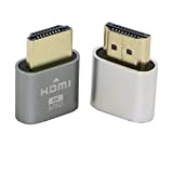 QIANRENON 4K HDMI Dummy Plug, alta risoluzione display virtuale Emulatore, 3840x2160@60Hz Adattatore per Ethereum ETH ZEC BTC Mining, compatibile con ...