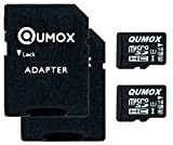 QUMOX 2pcs Pacchetto 16GB Micro SD Memory Card Classe 10 UHS-I da 16 GB HighSpeed velocità di Scrittura 12 MB/s ...
