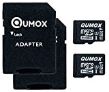 QUMOX 2pcs Pacchetto 32GB Micro SD Memory Card Classe 10 UHS-I da 32 GB HighSpeed velocità di Scrittura 15 MB/s ...