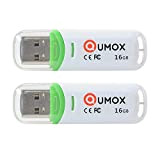 QUMOX 2X 16GB 16GB Pen Drive USB 2.0 Flash Stick Verde/Bianco