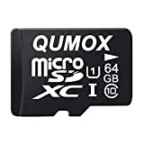 QUMOX 64GB Scheda memoria MICRO SD MEMORY CARD CLASS 10 UHS-I da 64 GB ad alta velocità Velocità di scrittura ...