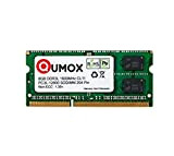 QUMOX 8 GB 204 Pin DDR3L-1600 SO-DIMM (1600Mhz, PC3L-12800S, CL11, 1.35V, Low Voltage)