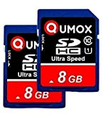QUMOX 8GB Classe 10 UHS-I (U1) 2 Pezzi Pack