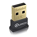 QUMOX Bluetooth 4.0 USB Adattatore/Dongle, Bluetooth trasmettitore e Ricevitore per Windows 10/8.1/8/7/Vista, Plug And Play Compatibile Windows 7 e Superiori
