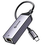 QUUGE Adattatore USB C Ethernet, Thunderbolt 3/4, Type-C a RJ45 Gigabit Ethernet USB 3.0 1000 Mbps Adattatore di Rete in ...