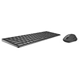 Rapoo 9700M mouse tastiera wireless set desk set 1600 DPI sensore batteria ricaricabile design piatto in alluminio layout QWERTZ PC ...