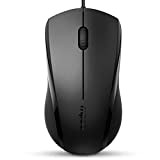RAPOO Mouse silenzioso con cavo, cavo da 1000 dpi, 1,5 m, pulsante silenzioso, mouse ottico per computer, lato sinistro, destro, ...