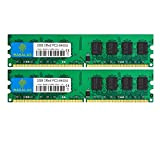 Rasalas DDR2 800 PC2-6400 DDR2 4GB Kit (2x2GB) DDR2-800 Udimm RAM Desktop PC2-6400U 2RX8 1.8V CL6 240 Pin Non-ECC Unbuffered ...