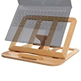 RAVEGO Supporto per laptop, Supporto per laptop portatile in legno ventilato a 6 livelli regolabile in altezza per MacBook Notebook/Laptop ...