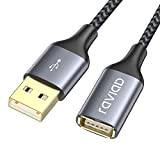 RAVIAD Cavo prolunga USB 2.0 2M, Cavo USB 2.0 A maschio e femmina Nylon prolunga Cavo USB 2 Metri per ...