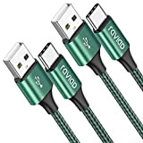 RAVIAD Cavo USB Type-C [2Pezzi, 2m], Cavo USB C Nylon Intrecciato Rapida Ricarica USB C per Samsung Galaxy S21/S10/ S9/A30/A40/A50/A70/A20e, ...