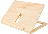 Rayher leggio da tavolo per libri, tablet, ipad, regolabile, legno naturale 100% certificato FSC, 28 x 21 x 3,4 cm, ...