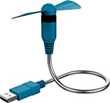 REALPOWER Mini ventilatore USB blu (ventilatore USB flessibile)