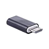 REY Adattatore convertitore Ricarica Dati USB 3.1 Tipo C Femmina a Micro USB Maschio Nero