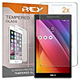 REY Pack 2X Pellicola salvaschermo per ASUS ZENPAD 8" Z380C, Pellicole salvaschermo Vetro Temperato 9H+, di qualità Premium Tablet