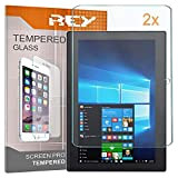 REY Pack 2X Pellicola salvaschermo per Lenovo MIIX 320, Pellicole salvaschermo Vetro Temperato 9H+, di qualità Premium Tablet