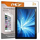 REY Pack 2X Pellicola salvaschermo per Lenovo MiiX 510 12", Pellicole salvaschermo Vetro temperato, di qualità Premium Tablet