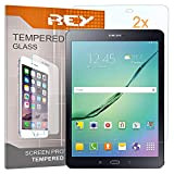 REY Pack 2X Pellicola salvaschermo per Samsung Galaxy Tab S2 9,7", Pellicole salvaschermo Vetro Temperato 9H+, di qualità Premium Tablet