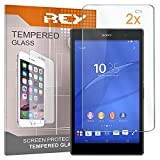 REY Pack 2X Pellicola salvaschermo per Sony Xperia Z3 Compact 8.0", Pellicole salvaschermo Vetro Temperato 9H+, di qualità Premium Tablet