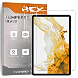 REY Pellicola salvaschermo per Samsung Galaxy Tab S8+ 5G/Wi-Fi 12,4", Pellicole salvaschermo Vetro temperato, di qualità Premium Tablet