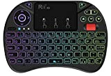 Rii Mini X8 Wireless (Layout Italiano) - Mini Tastiera retroilluminata con Mouse touchpad e rotellina di Scorrimento per Smart TV, ...