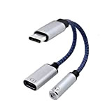 RIIEYOCA USB C Splitter, tipo C maschio a tipo C femmina e adattatore jack per cuffie da 3,5 mm, chiamata, ...