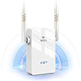 Ripetitore WiFi Potente, Extender WiFi 300Mbps Band 2.4GHz，Amplificatore WiFi con 2*5dBi Antennas/WPS/Porta Ethernet,WiFi Extender Supporta Modalità Ripetitore/Router/AP