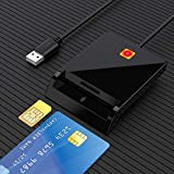 Rocketek Smart Card Reader DOD Militare USB Accesso comune CAC/SIM/ID/IC Bank/Chip Card (e-Tax), ecc. Lettore di schede di memoria multifunzione,Sistema ...