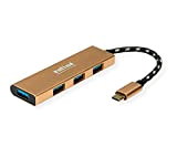 Roline Gold USB 3.2 Gen 1 Hub, Cavo di Collegamento Tipo C