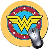 Round Mouse Pad Custom,Wonder Woman Circle Stars Logo
