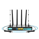 Router 4G, KuWFi 150Mbps 4G LTE Router CAT4, Router 3G/4G SIM Card, CPE wireless industriale con antenne esterne 4 pezzi ...