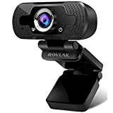 ROVLAK 1080P HD Webcam PC Live Streaming Camera con Microfono Stereo Fotocamera Web Grandangolare 105 ° Web Camera per PC ...