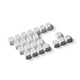 Rubber Keycaps Set | Anti-Slip Texture | Doubleshot Backlit Keycap Set | 23 Keys OEM Profile Key Set | For ...