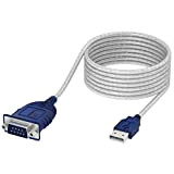 Sabrent Cavo da USB a Seriale Db-9 RS-232, Adattatore USB 2.0 a porta COM, Convertitore maschio con Chipset Prolifico, con ...