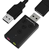Sabrent Scheda audio USB cuffie e microfono per MAC e Windows, Adattatore audio presa USB, Plug & Play, Con pulsanti, ...