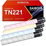 SAIBOYA Compatibile con 4 cartucce di toner TN221 TN321 per Konica Minolta Bizhub C227 C287 C224e C364e C284e C224 C284 ...