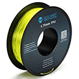 SainSmart Yellow Flexible TPU 3D Printing Filament, 1.75 mm, 0.8 kg, Dimensional Accuracy +/- 0.05 mm