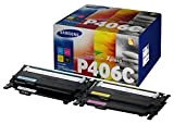 Samsung CLT-P406C, SU375A, Pacco da 4 Cartucce Toner, da 4.500 pagine, compatibile con le stampanti Samsung LaserJet Color Serie CLP-365, ...