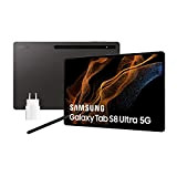 Samsung Galaxy Tab S8 Ultra con caricatore – Tablet da 14,6" (8 GB RAM, 128 GB di memorizzazione, 5 G, ...