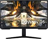 Samsung Gaming Monitor Odyssey G5 (S27AG502), Flat, 27", 2560x1440 (WQHD), HDR 10, IPS, 165 Hz, 1 ms, FreeSync Premium, G-Sync, ...