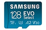 Samsung Memorie Mb-Me128Ka Evo Select Scheda Microsd Da 128 Gb, Uhs-I U3, Fino A 130 Mb/S, Adattatore Sd Incluso, Blu, ...