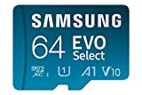 Samsung Memorie MB-ME64KA Evo Select Scheda MicroSD da 64 GB, UHS-I U1, fino a 130 MB/s, Adattatore SD Incluso