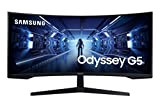 Samsung Monitor Gaming Odyssey G5 (C34G55), Curvo (1000R), 34", 3440x1440 (Ultra WQHD), 21:9, HDR10, VA, 165 Hz, 1 ms, FreeSync ...
