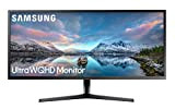 Samsung Monitor S34J550 Monitor per Video Editing da 34''con Base a Doppio Snodo, Ultra WQHD 2K, 3440 x 1440, Formato ...