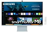 Samsung Monitor Smart M8 (S32BM80B), Flat 32'', 3840x2160 (UHD 4K), Piattaforma Smart TV (Amazon Video, Netflix), Airplay, Mirroring, Office 365, ...